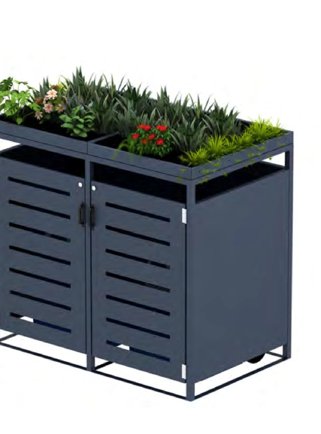 Double enclosure with planted top