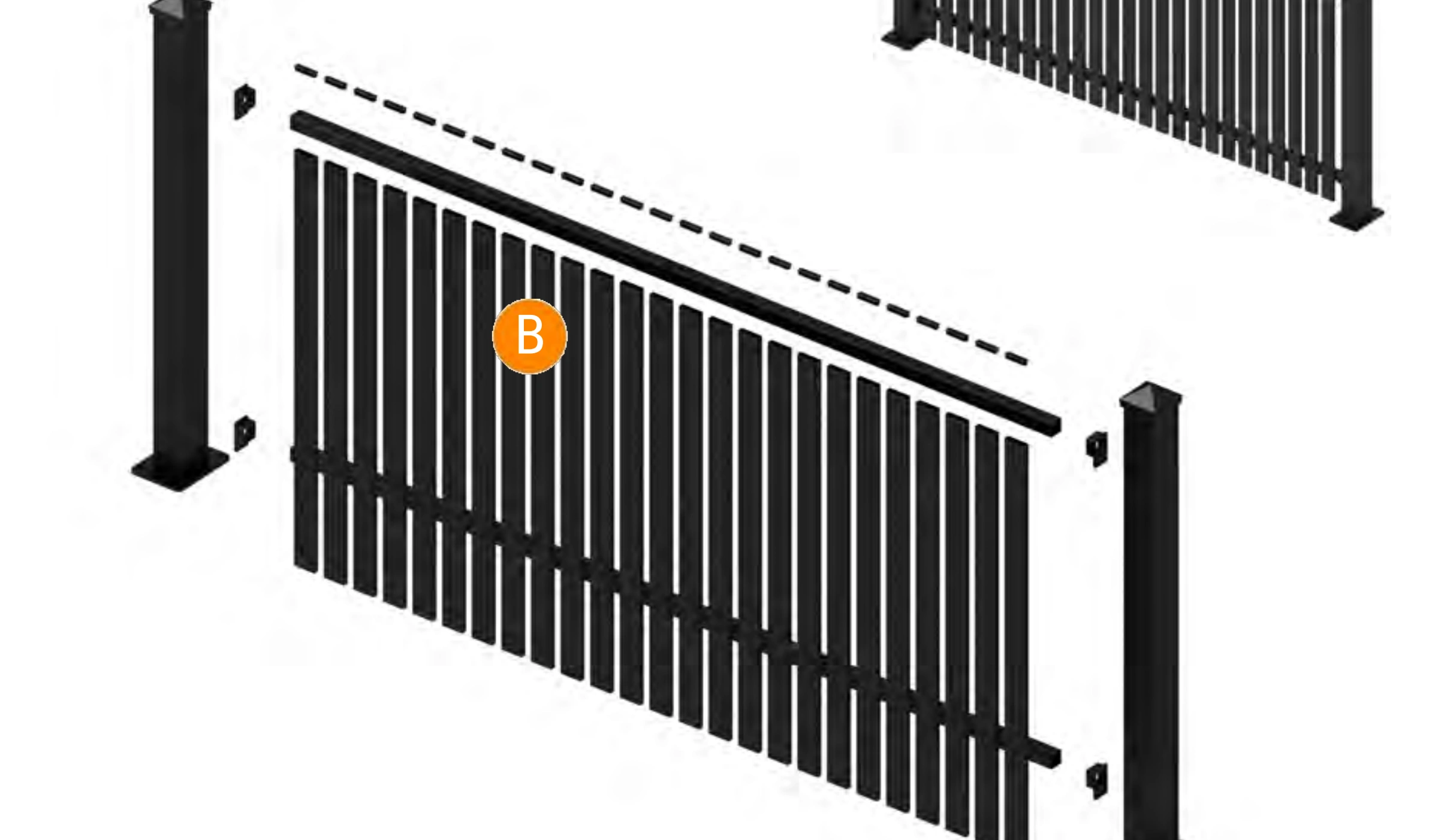 Batten fence assembly