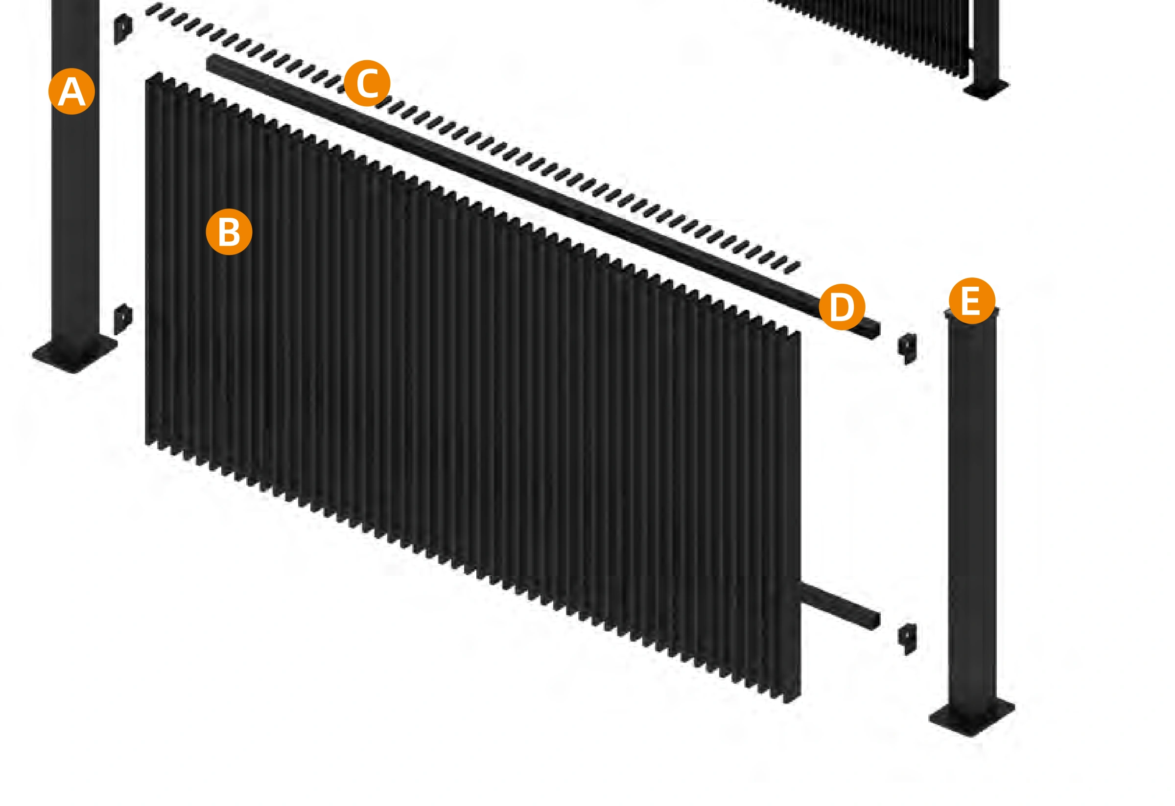 Blade fence construction