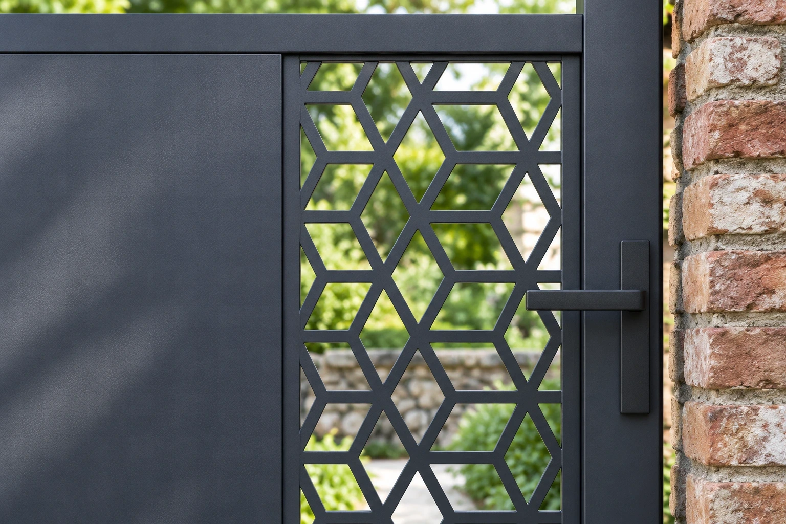 Geometric infill and gate handle
