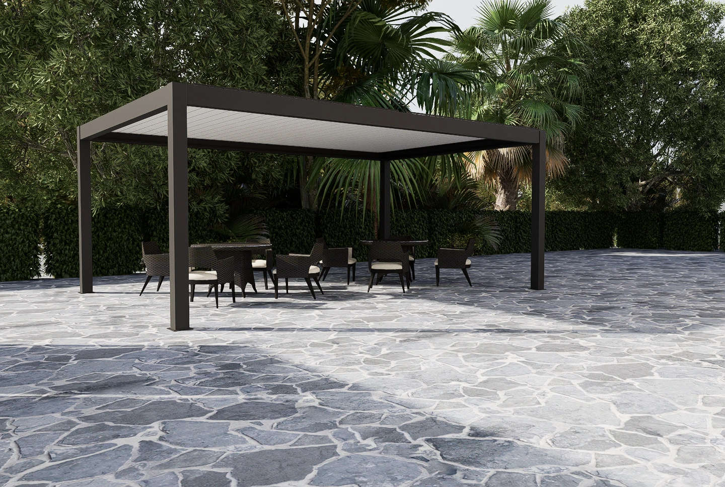 Pergola Model 200 · open-sided garden seating